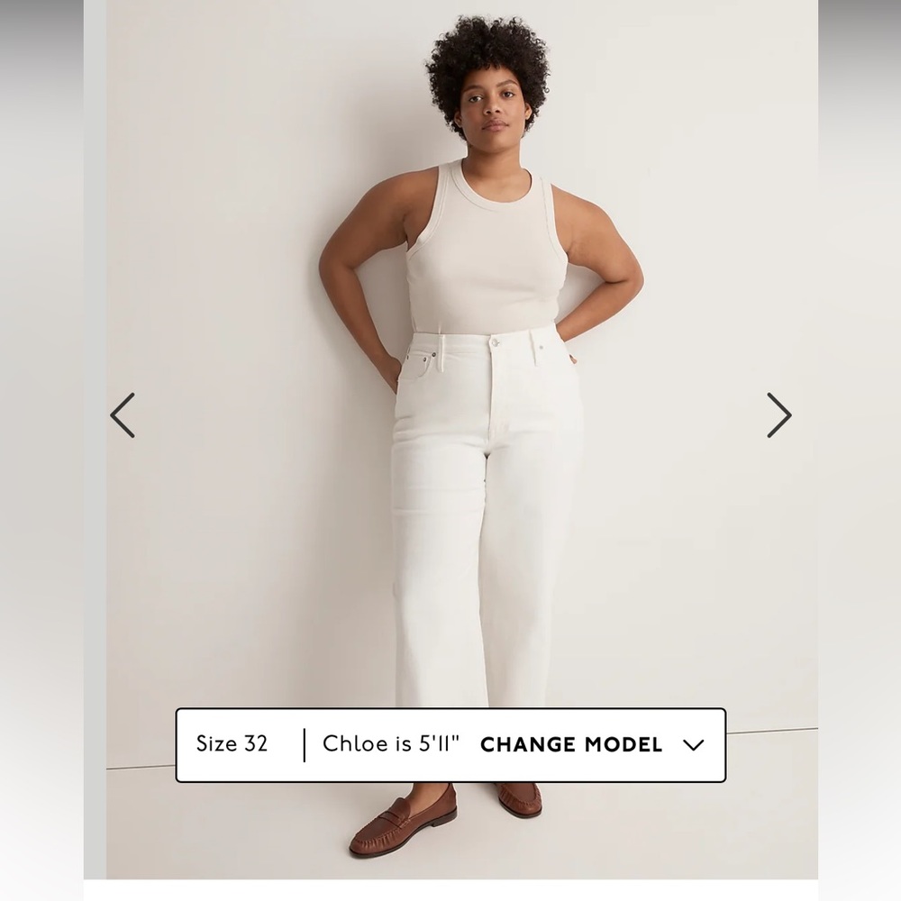 Madewell White Women's Wide Crop Perfect Vintage Jeans